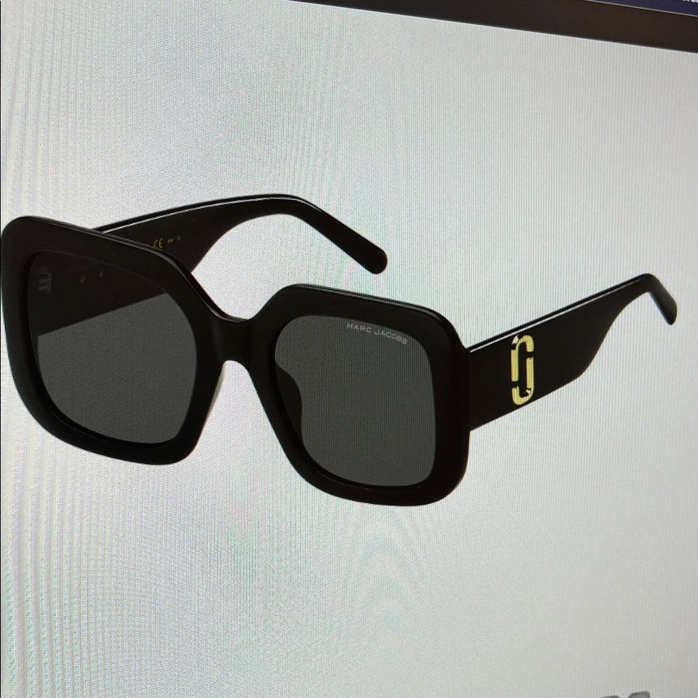 Marc Jacobs Black Sunglasses with Gold Accent